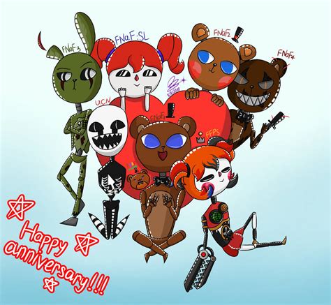 4 Years 8 Games Happy Fnaf 4th Anniversary By Orangeafton On Deviantart