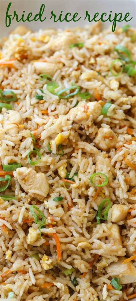 Chicken Fried Rice Recipe Easy Easy Rice Recipes Easy Chinese Recipes Side Dish Recipes