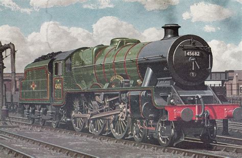 Lms Jubilee Class Trafalgar Train Old Postcard Manuscript