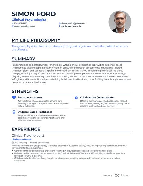 3 Successful Clinical Psychologist Resume Examples And Writing Tips For 2024