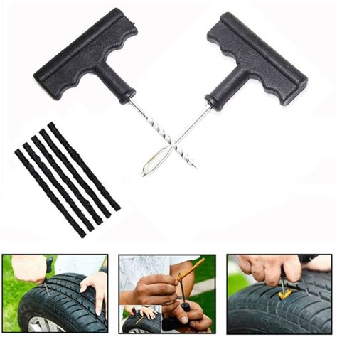 Hongu Kit Riparazione Foratura Ripara Gomme Pneumatici Strisce Auto