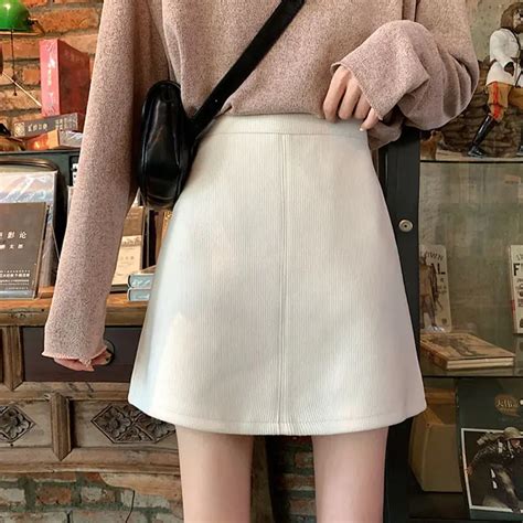 Woman Skirts Corduroy Skirt Womens Autumn Winter Skirt Loose Skirt High Waist A Line Skirt