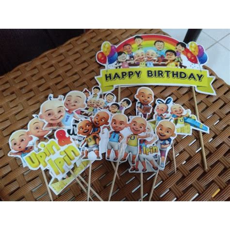 Jual Topper Ulang Tahun Anak Upin Ipin Hiasan Kue Dekorasi Kue