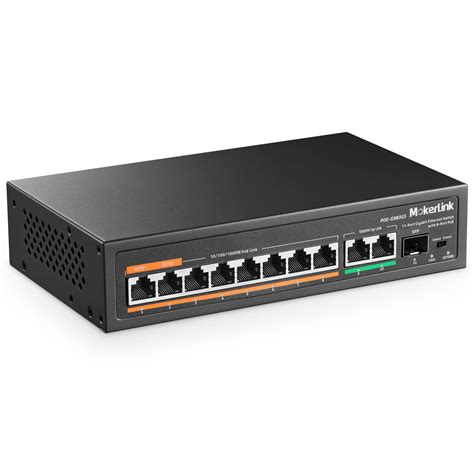 Getuscart Mokerlink Port Gigabit Poe Switch With Poe Port