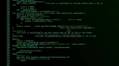 Programming Code Running Over Computer Screen Terminal Hacking ...