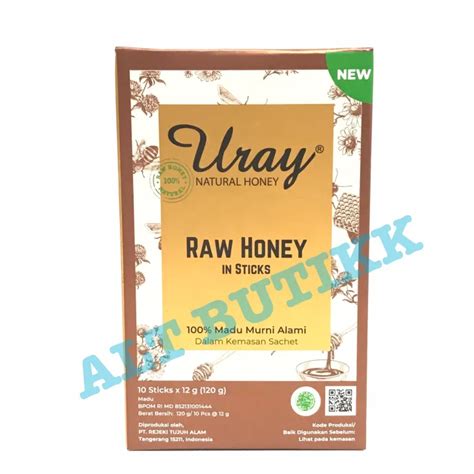 Madu Uray Sachet Stick Raw Honey And Ginger 10 Sticks 120gr Lazada