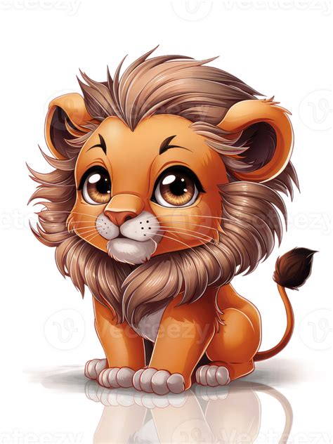 Cute Cartoon Lion Cub Png