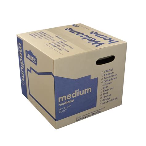 Medium Cardboard Moving Box with Handle Holes (Actual: 18-in x 16-in x ...