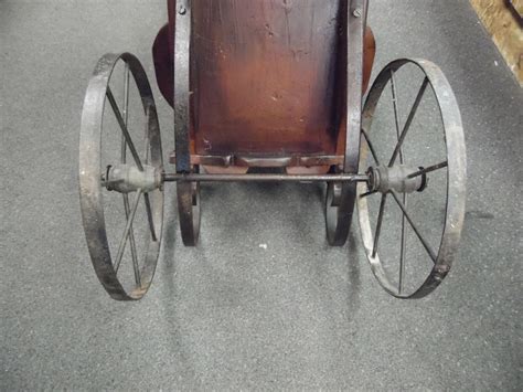 Antique Old Salesman Sample Miniature Carriage Buggy Horse Drawn Doll