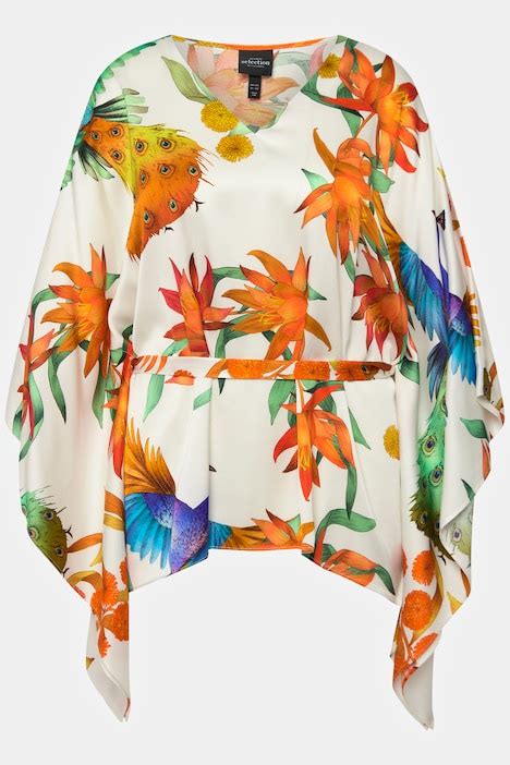 Blouse Oversize Fleurs Col En V Manches Papillon Tous Les