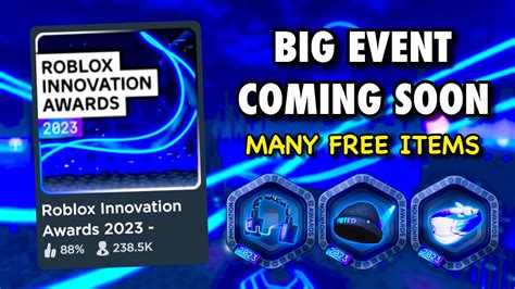 Roblox Innovation Awards 2023 Is Very Soon Leaked Free Items Youtube