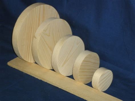 Unfinished Wood Rounds Chunky Wood Circle Cutouts Unfinished Circle