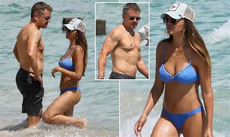 Matt Damon 52 Checks Out His Stunning Bikini Clad Wife Luciana