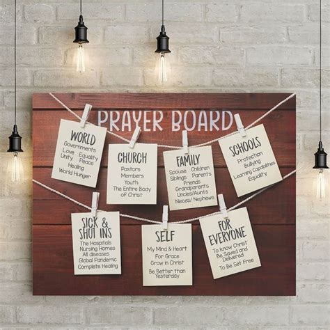 Prayer Board Inspirational Wall Art Christian Wall Art Scripture Wall ...