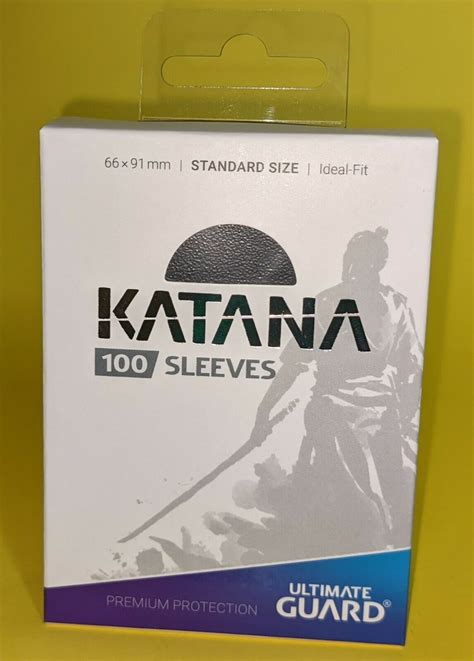 Standard Size Black Katana Card Sleeves Ultimate Guard Ccg Tcg