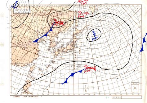 2010年11月23日（火）天気図 墨田区立本所中学校 科学部