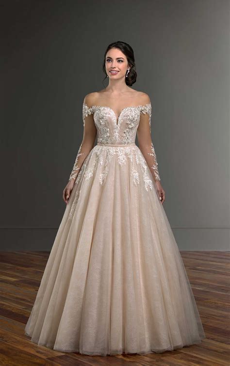 Tulle Off The Shoulder A Line Wedding Dress Wedding Wishes