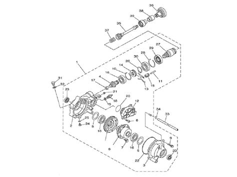 Vue Eclatée Transmission Avant HSUN 400 Quad HS400ATV 4