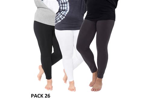 White Mark Plus Size Leggings Pack Of 3