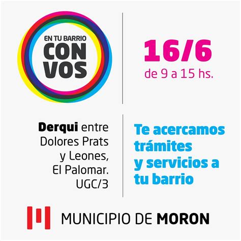 Municipio de Morón on Twitter Esta semana estaremos EnTuBarrio