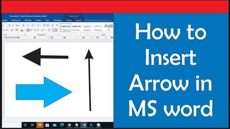 How To Insert Arrow In Word How To Make An Arrow In Microsoft Word