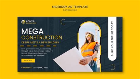 Free PSD | Construction project facebook template