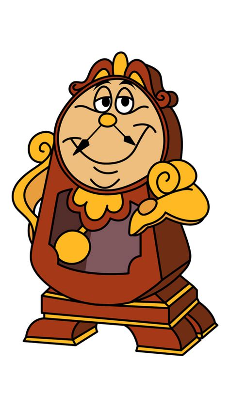 Beauty And The Beast Cogsworth Sticker Beauty And The Beast Drawing