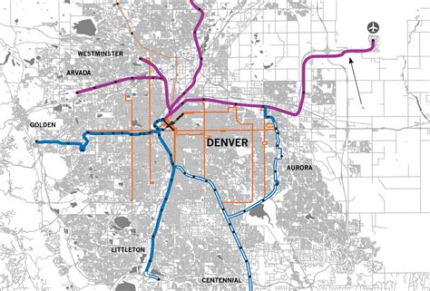 Denver Map With Light Rail Stations Gisela Ermengarde