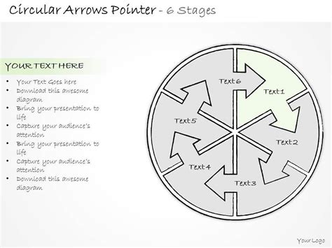 0314 Business Ppt Diagram 6 Stages Circular Arrows Chart Powerpoint