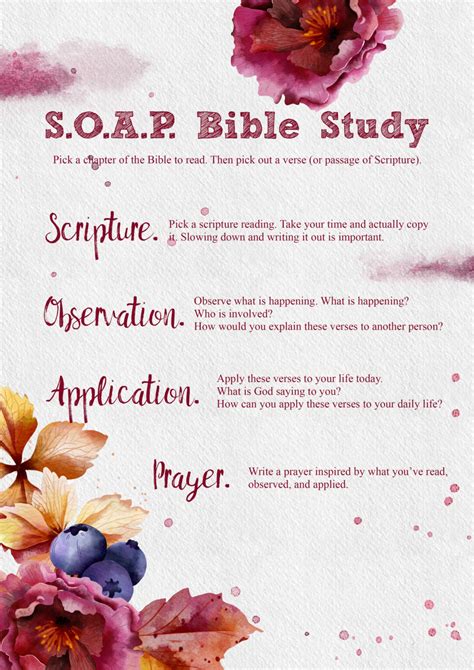 How To SOAP Bible Study SOAP Bible Study Free Printable