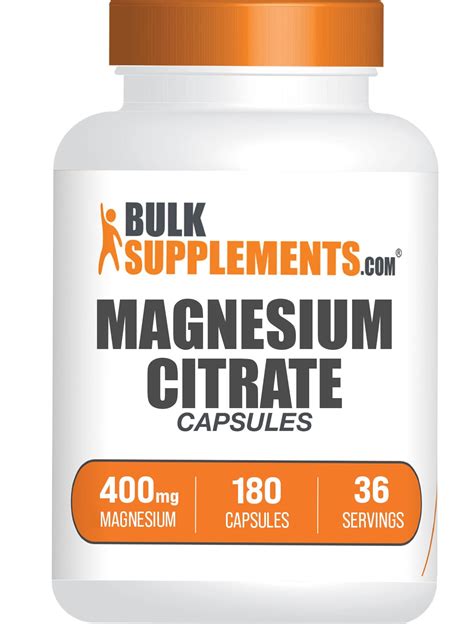 Magnesium Citrate Capsules Magnesium Supplement Magnesium Citrate Laxative