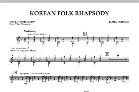 Korean Folk Rhapsody Mallet Percussion Por James Curnow Partituras