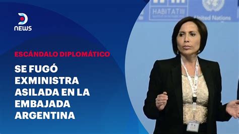 Esc Ndalo Diplom Tico Se Fug Exministra Ecuatoriana Asilada En La