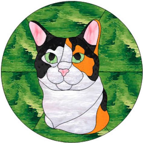 Calico Cat Stained Glass Pattern Etsy