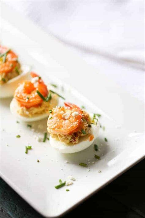 Buffalo Shrimp Deviled Eggs