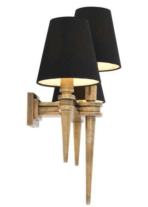 Casa Padrino Designer Brass Triple Wall Light 46 X 23 5 X H 50 Cm