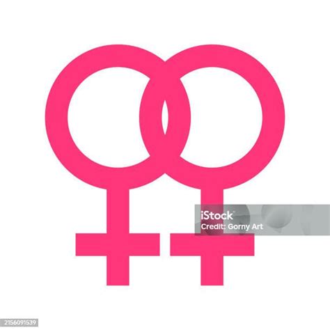 Vector Gender Female Symbols Pink Icon Logo Design On A White