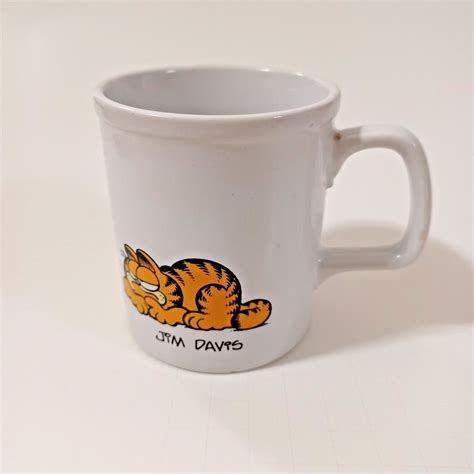 Garfield I Hate Mondays Coffee Cup Mug Rare Vintage Misprint