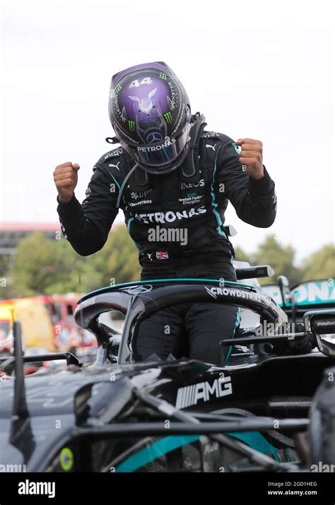 Race Winner Lewis Hamilton Gbr Mercedes Amg F1 W12 Celebrates In Parc Ferme Spanish Grand