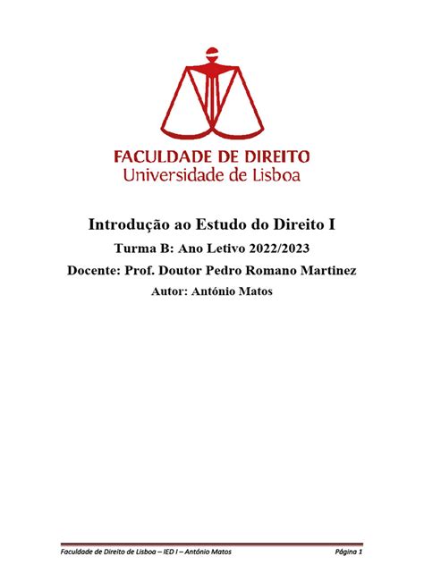 Introdução Ao Estudo Do Direito I Resumo Pdf Justiça Crime E