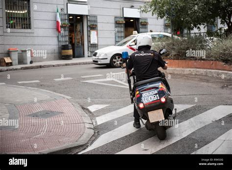 Police Riding Bike Stock Photo Alamy
