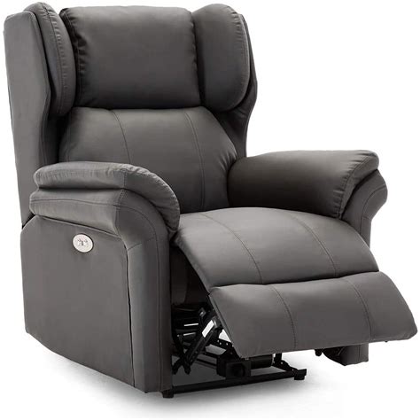 Oakford Electric Bonded Leather Auto Recliner Chair With Usb