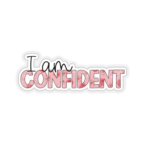 Motivational Stickers I Am Confident Pack Of 10 Motivational