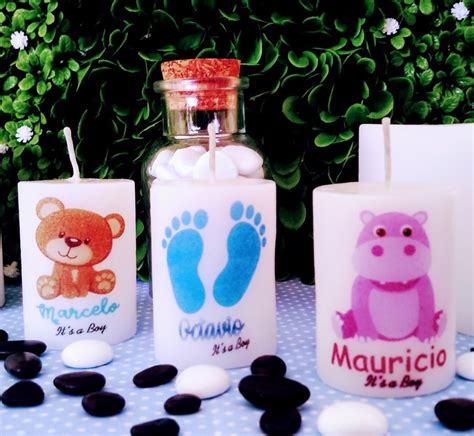 Velas De Recuerdo Baby Shower Caja Con Piezas No Mercado Libre