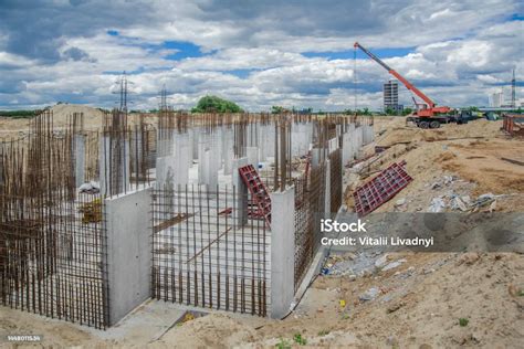 Vertical Formwork Panels On The Construction Stock Photo Download