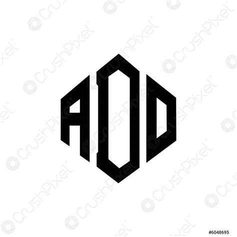 ADO Letter Logo Design With Polygon Shape ADO Polygon And Stock