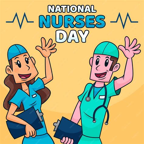 Premium Vector Cartoon National Nurses Day Illustration