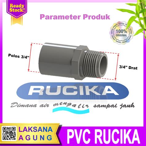 Jual Sok Drat Luar 3 4 Rucika AW Socket SDL Rucika Pvc Shopee Indonesia