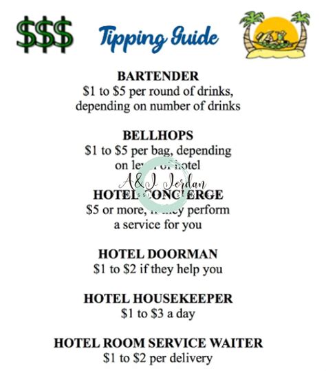 Tipping Guide Tipping Gratuity Travel Tipping Guide To Tips How