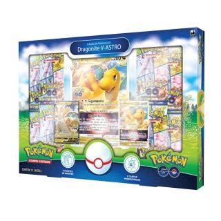 Box Pokémon Go Coleção Dragonite V Astro 51 Cartas